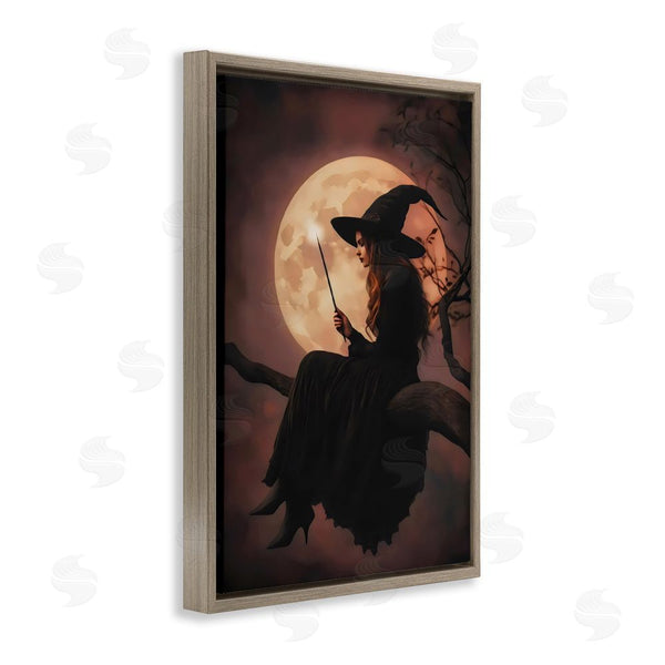 Stupell Industries Arlington Prints | Witch Casting Spell In Moonlight Wall Art