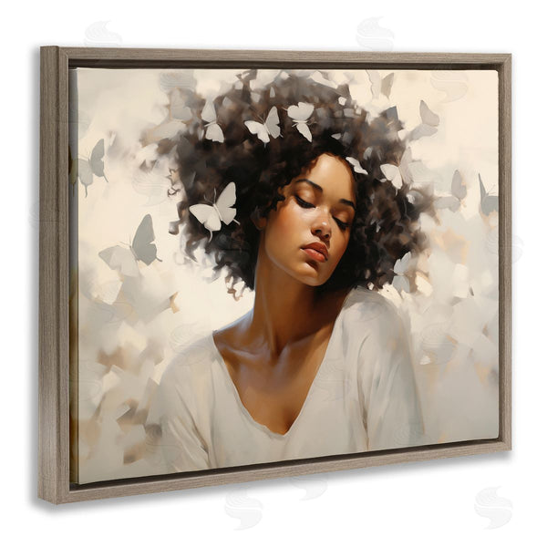 Stupell Industries Arlington Prints | Woman With White Butterflies