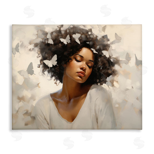 stupell industries Arlington Prints | Woman with White Butterflies