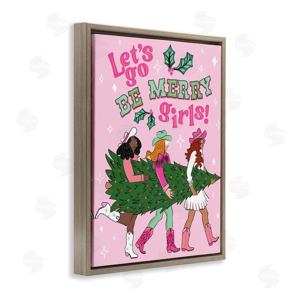 Stupell Industries Arrolynn Weiderhold | Be Merry Christmas Cowgirls