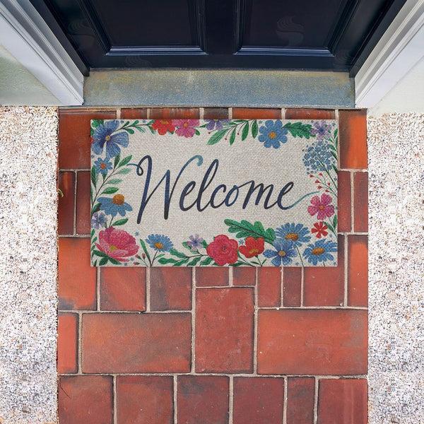 Stupell Industries Arrolynn Weiderhold | Dream Garden Welcome Faux Sisal Door Mat