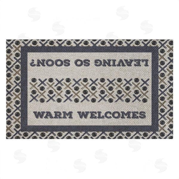 Stupell Industries Arrolynn Weiderhold | Entryway Message With Pattern Faux Sisal Door Mat