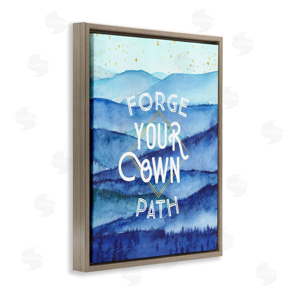 Stupell Industries Arrolynn Weiderhold | Forge Your Own Path Layered Mountain Peaks Wall Art
