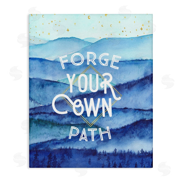 stupell industries Arrolynn Weiderhold | Forge Your Own Path Layered Mountain Peaks Wall Art