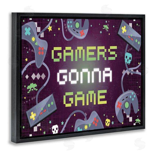 Stupell Industries Arrolynn Weiderhold | Gamers Gonna Game Controllers