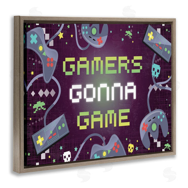 Stupell Industries Arrolynn Weiderhold | Gamers Gonna Game Controllers