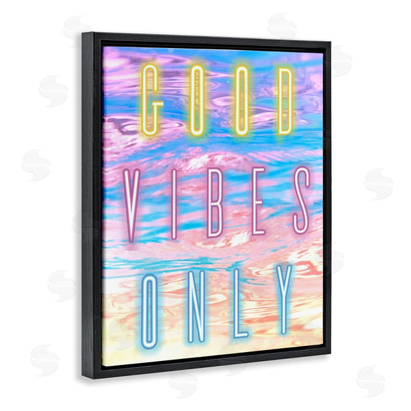 Stupell Industries Arrolynn Weiderhold | Good Vibes Only Neon Sky