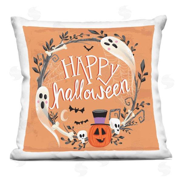 stupell industries Arrolynn Weiderhold | Happy Halloween Ghosts Printed Throw Pillow