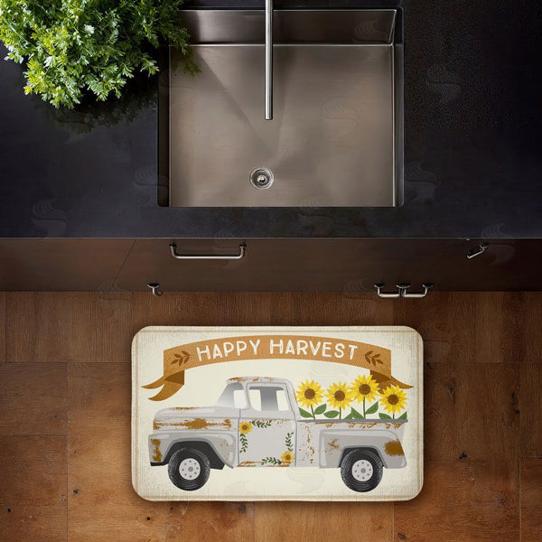 Stupell Industries Arrolynn Weiderhold | Happy Harvest Fall Truck Anti-Fatigue Mat
