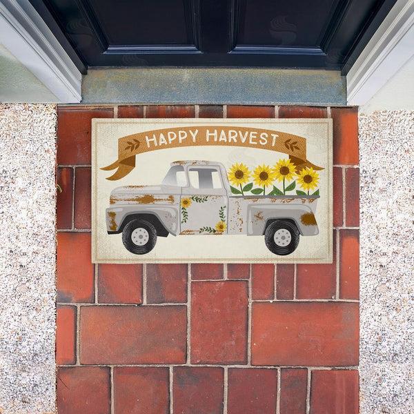 Stupell Industries Arrolynn Weiderhold | Happy Harvest Fall Truck Non-Woven Door Mat