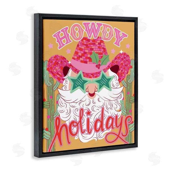 Stupell Industries Arrolynn Weiderhold | Howdy Holidays Cowboy Santa