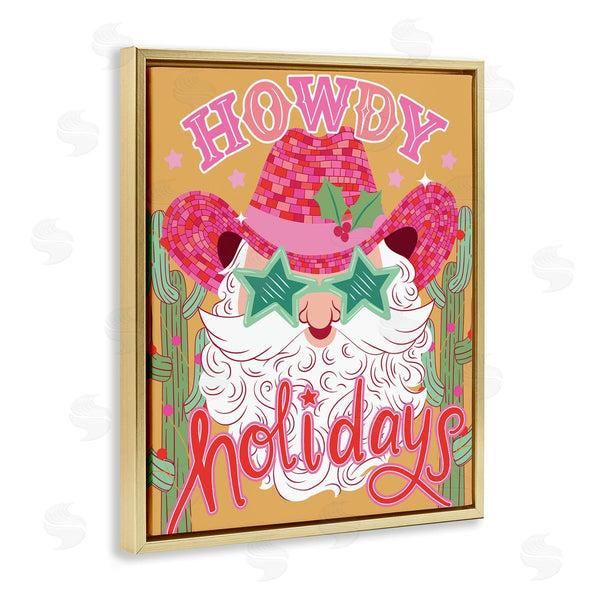 Stupell Industries Arrolynn Weiderhold | Howdy Holidays Cowboy Santa