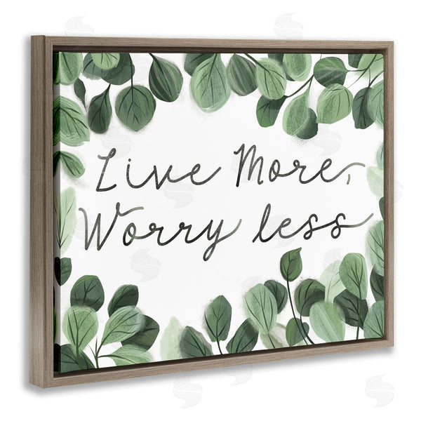 Stupell Industries Arrolynn Weiderhold | Live More Worry Less Wall Art