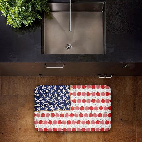 Stupell Industries Arrolynn Weiderhold | Nautical Vibe Flag Anti-Fatigue Mat
