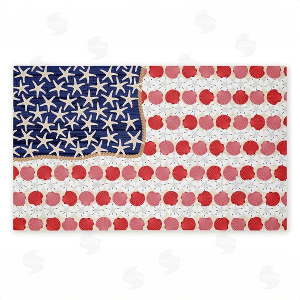stupell industries Arrolynn Weiderhold | Nautical Vibe Flag Non-Woven Door Mat