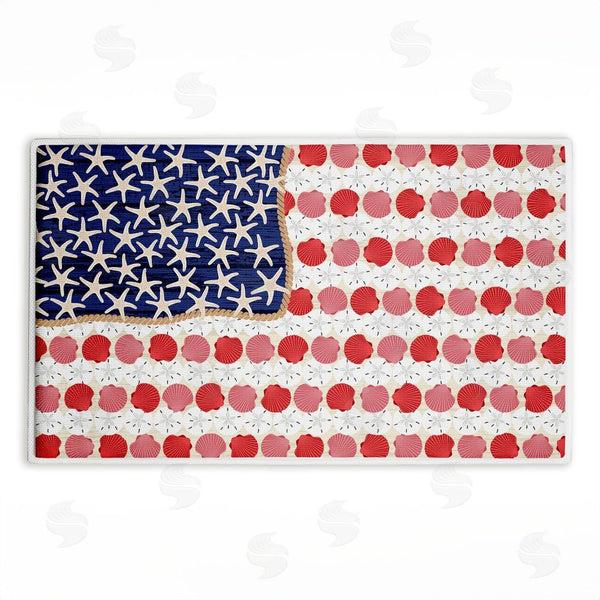 stupell industries Arrolynn Weiderhold | Nautical Vibe Flag Plush Bath Mat