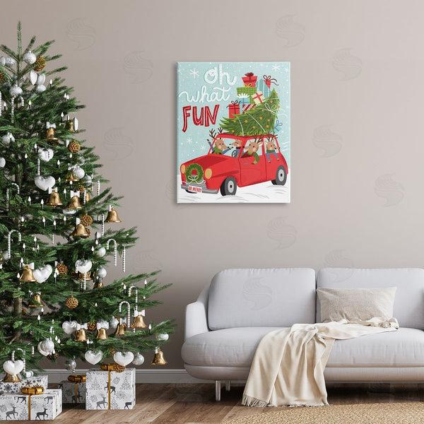 Stupell Industries Arrolynn Weiderhold | Oh What Fun Holiday Car Wall Art