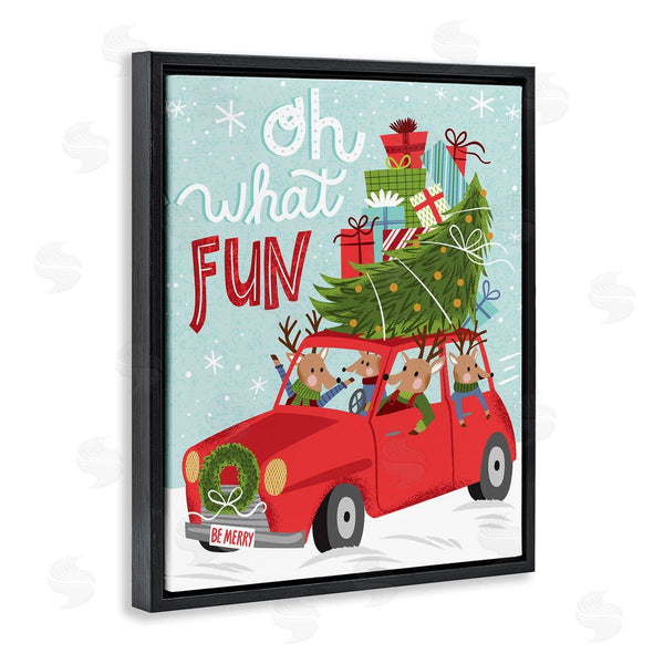 Stupell Industries Arrolynn Weiderhold | Oh What Fun Holiday Car Wall Art