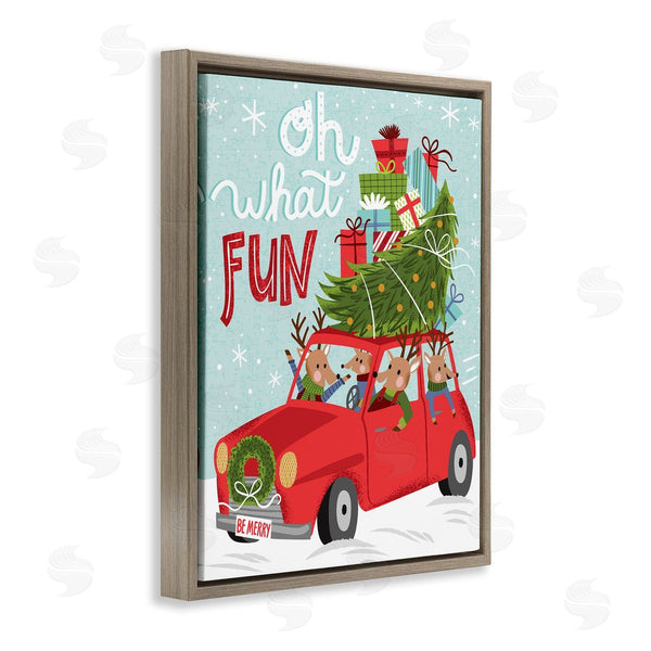 Stupell Industries Arrolynn Weiderhold | Oh What Fun Holiday Car Wall Art