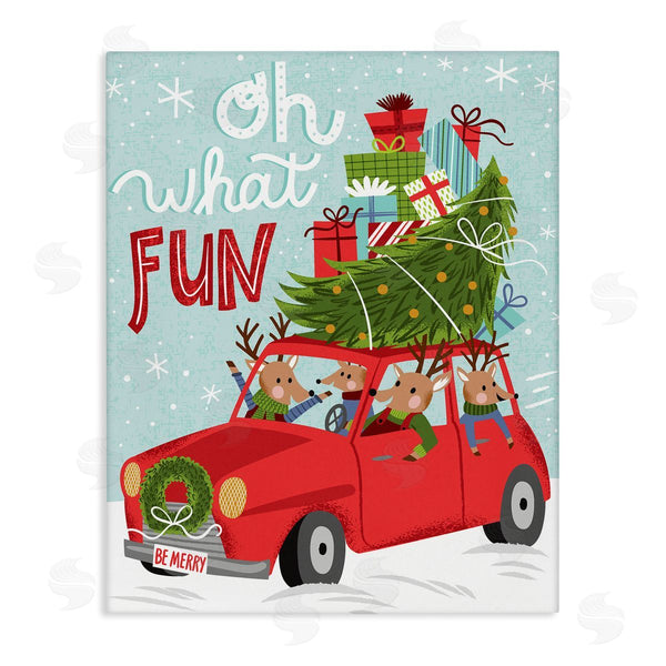 stupell industries Arrolynn Weiderhold | Oh What Fun Holiday Car Wall Art
