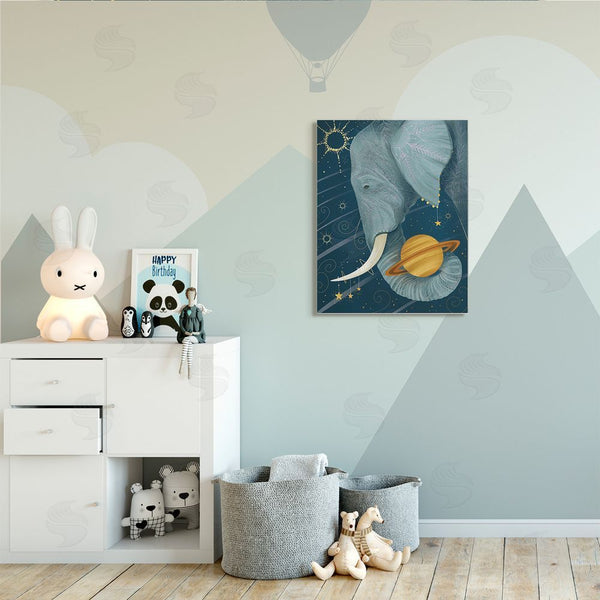 Stupell Industries Arrolynn Weiderhold | Outer Space Constellations Elephant Holding Saturn Wall Art