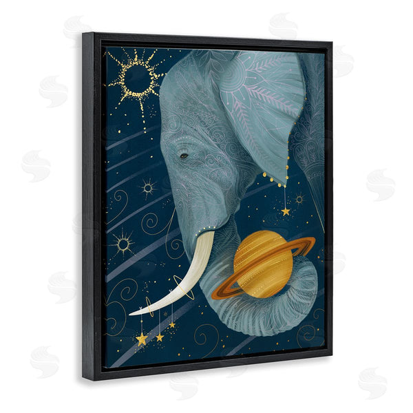 Stupell Industries Arrolynn Weiderhold | Outer Space Constellations Elephant Holding Saturn Wall Art