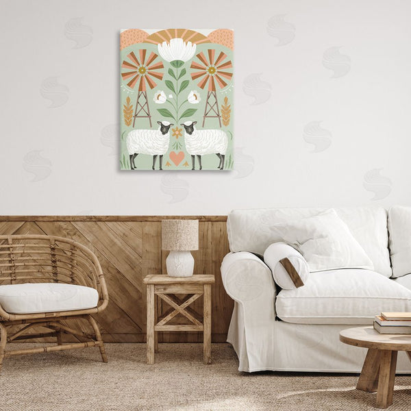 Stupell Industries Arrolynn Weiderhold | Sheep & Windmill Pattern Wall Art