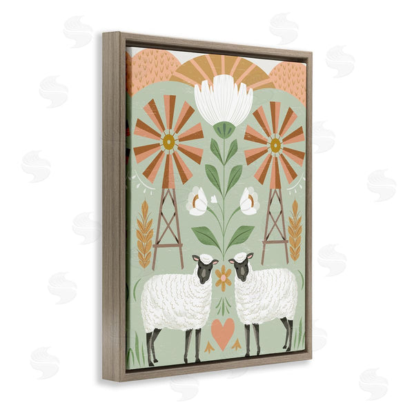 Stupell Industries Arrolynn Weiderhold | Sheep & Windmill Pattern Wall Art