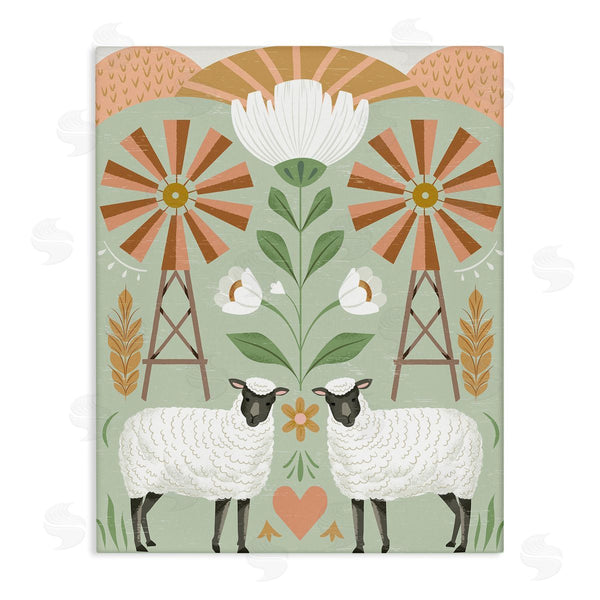 stupell industries Arrolynn Weiderhold | Sheep & Windmill Pattern Wall Art