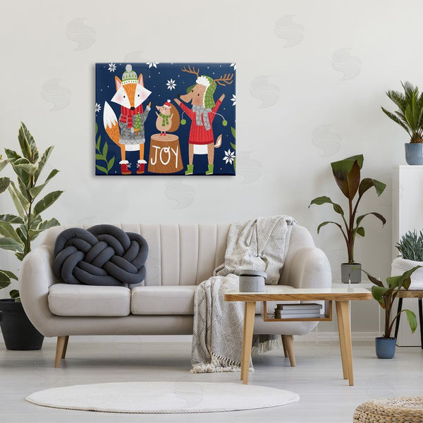 Stupell Industries Arrolynn Weiderhold | Snowy Winter Woodland Animals Adorable Fox Reindeer Hedgehog Wall Art