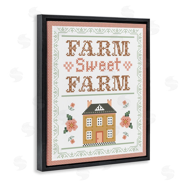 Stupell Industries Arrolynn Weiderhold | Sweet Farm Needlepoint Style Wall Art