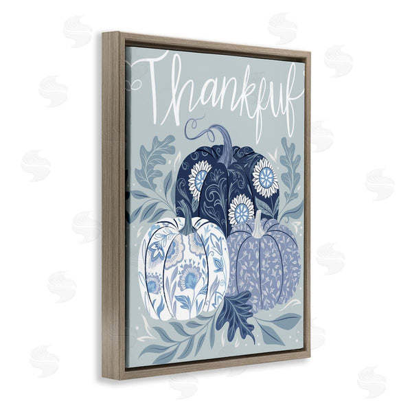 Stupell Industries Arrolynn Weiderhold | Thankful Ornate Floral Pumpkins
