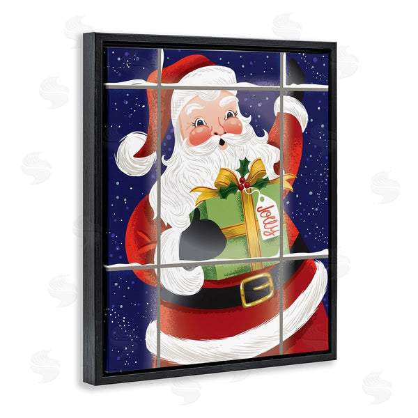 Stupell Industries Arrolynn Weiderhold | Vintage Jolly Santa Window Wall Art