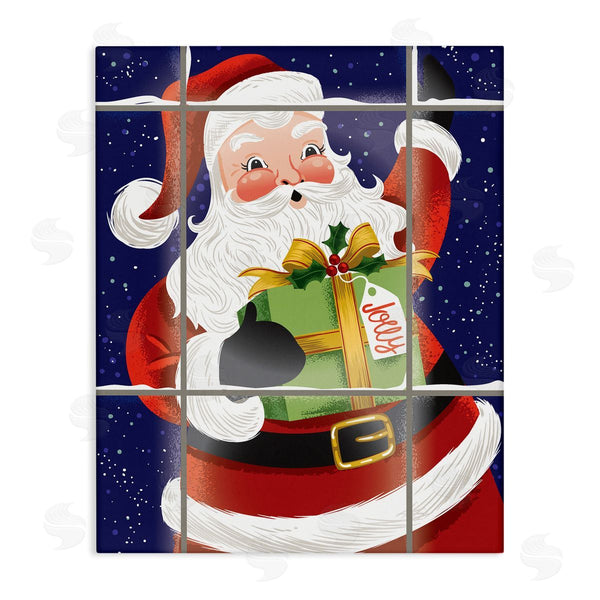 stupell industries Arrolynn Weiderhold | Vintage Jolly Santa Window Wall Art