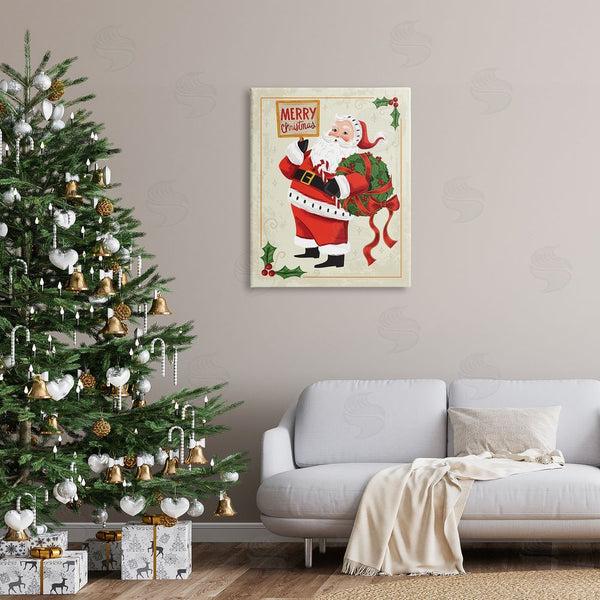 Stupell Industries Arrolynn Weiderhold | Vintage Merry Christmas Santa Wall Art