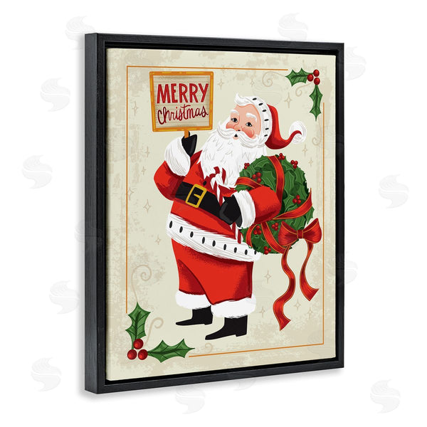 Stupell Industries Arrolynn Weiderhold | Vintage Merry Christmas Santa Wall Art