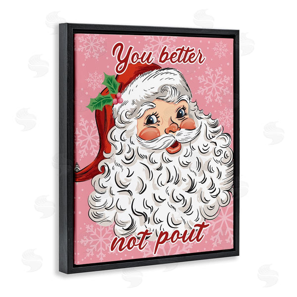Stupell Industries Arrolynn Weiderhold | Vintage Santa Phrase Over Pink