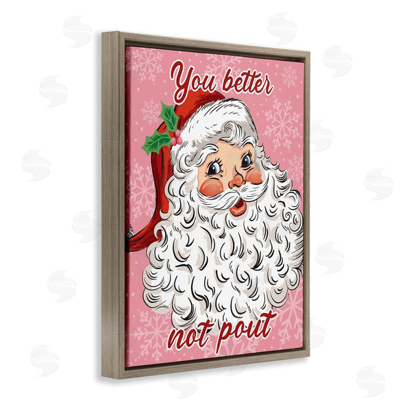 Stupell Industries Arrolynn Weiderhold | Vintage Santa Phrase Over Pink