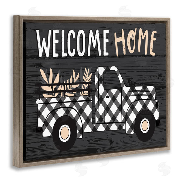 Stupell Industries Arrolynn Weiderhold | Welcome Home Plaid Truck