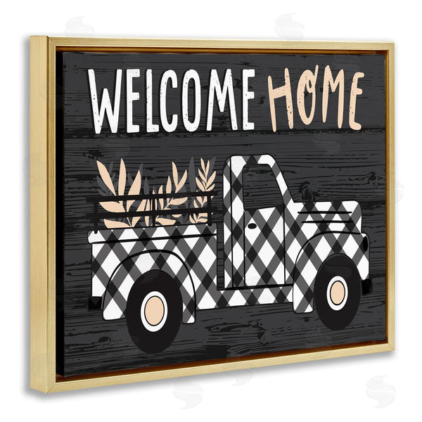 Stupell Industries Arrolynn Weiderhold | Welcome Home Plaid Truck