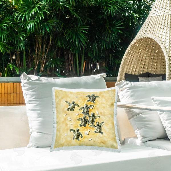 Stupell Industries Art Brands Holdings LLC. | Baby Sea Turtles Shore Printed Throw Pillow