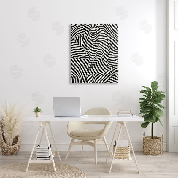 Stupell Industries Ashley Aldridge | Folded Striped Drapery Pattern Wall Art