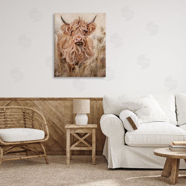 Stupell Industries Ashley Bradley | Curly Haired Highland Cattle Wall Art