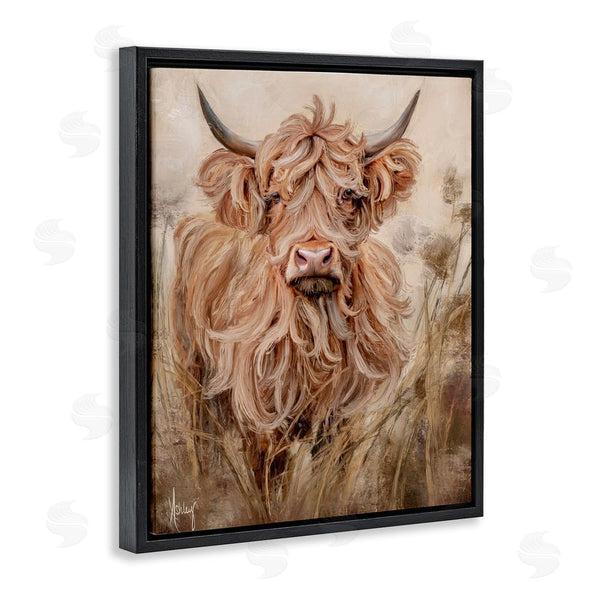Stupell Industries Ashley Bradley | Curly Haired Highland Cattle Wall Art