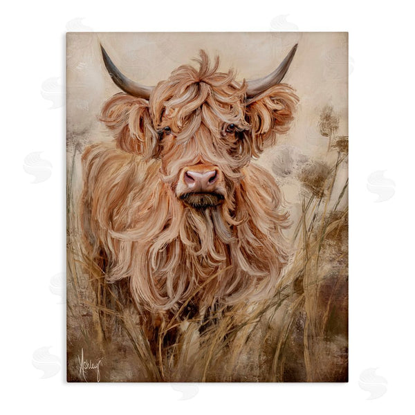 stupell industries Ashley Bradley | Curly Haired Highland Cattle Wall Art