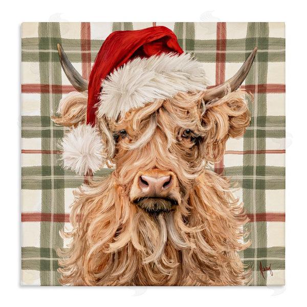 stupell industries Ashley Bradley | Holiday Wavy Haired Cattle
