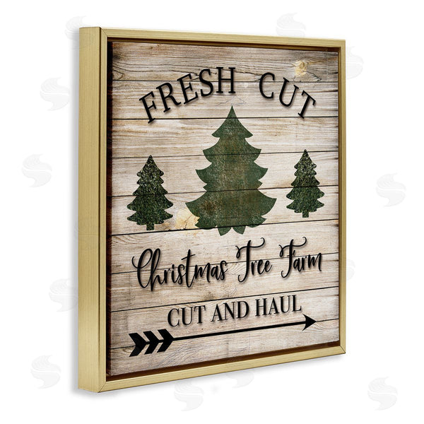 Stupell Industries Ashley Burton | Rustic Fresh Cut Trees Sign