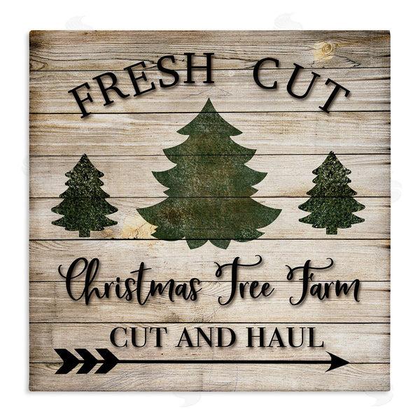stupell industries Ashley Burton | Rustic Fresh Cut Trees Sign