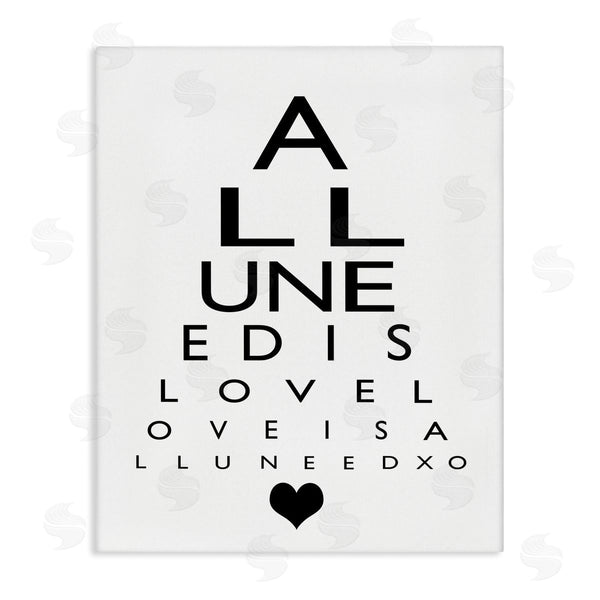 stupell industries Ashley Calhoun | All You Need Is Love Seeing Eye Chart Wall Art