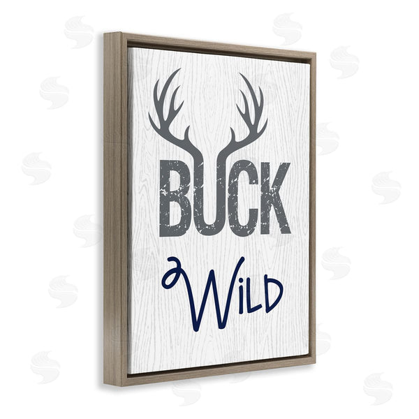 Stupell Industries Ashley Calhoun | Buck Wild Phrase With Antlers